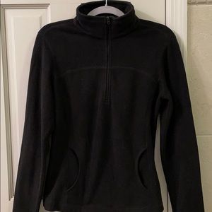 Black soft quarter zip crew neck